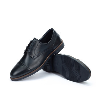 Martinelli Douglas blauw lederen geklede blucher schoenen met vetersluiting