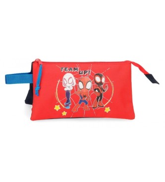 Joumma Bags Spidey and friends three compartment pencil case red