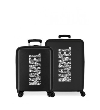 Disney Juego de maletas rgidas Disney 100 Logo 55 - 70 cm negro