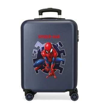 Disney Cabin size suitcase Spiderman Attack rigid 55 cm navy blue