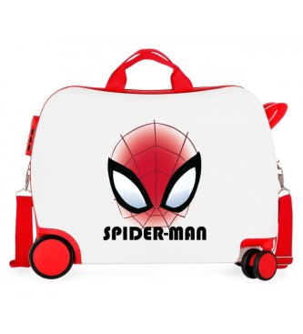 Disney Maleta infantil 2 ruedas multidireccionales Spiderman Authentic blanco