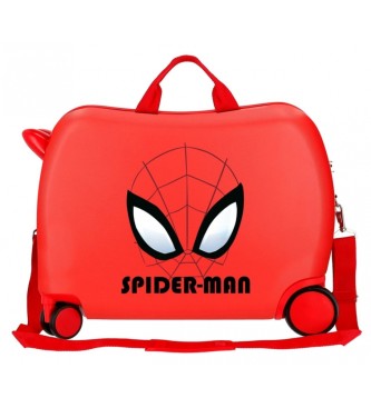 Disney Valigia per bambini 2 ruote multidirezionali Spiderman Authentic rossa