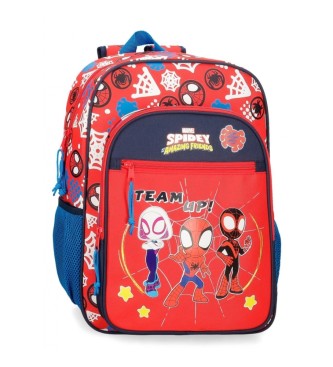 Joumma Bags School backpack Spidey and friends 40cm adaptable to trolley red