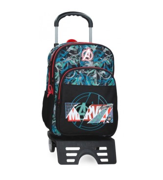 Joumma Bags Marvel Shield rygsk med to rum og trolley sort