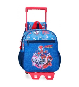 Disney Spidey Power of 3 25 cm preschool backpack with marine trolley