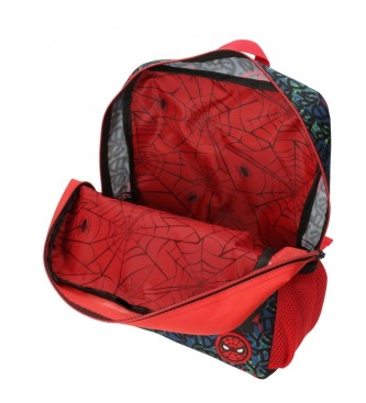 Disney Plecak miejski Spiderman 40 cm z możliwością dopasowania do czerwonego samochodu, morski