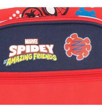 Joumma Bags Spidey and friends 33cm backpack with trolley red