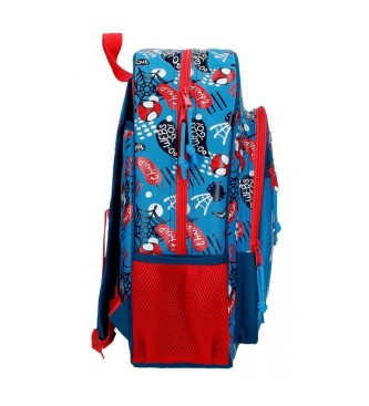 Joumma Bags Spidey Go webs go 38cm aanpasbare rugzak blauw