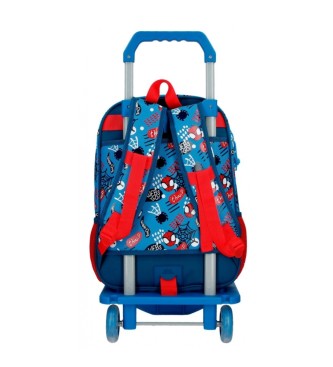Joumma Bags Spidey Go Webs gehen 38cm Rucksack mit Trolley blau