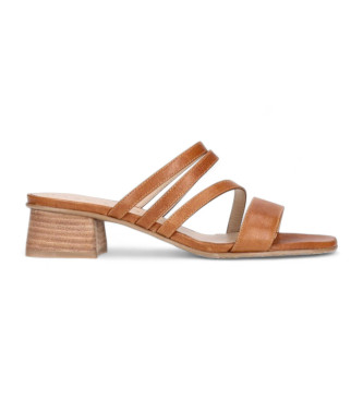 Mascar Cannes brown leather sandals