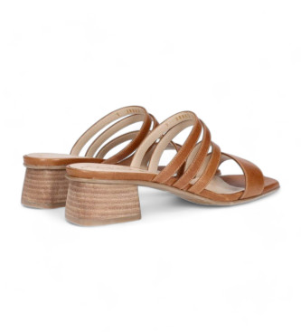 Mascar Cannes brown leather sandals