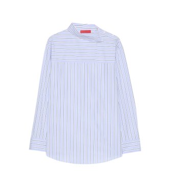 MAX&CO Mcodonata blue cotton poplin blouse