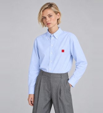 MAX&CO Camisa Oxford de algodón Mcoruta azul