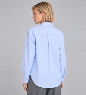 MAX&CO Camisa Oxford de algodón Mcoruta azul
