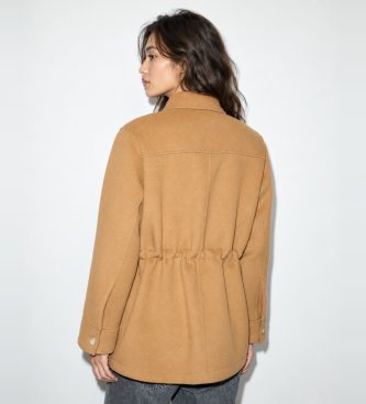 MAX&CO Chaqueta de campo de tejido doble lana Mcoleva beige