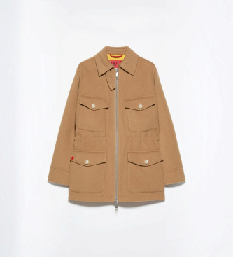 MAX&CO Blazer de franela con cierre cruzado de doble botón Mcocicogna beige