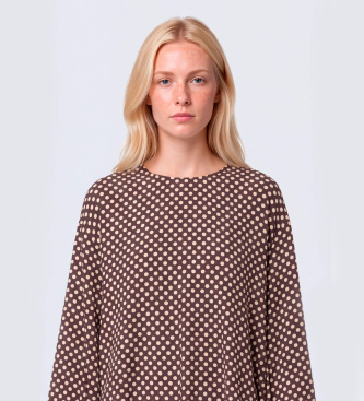MAX&CO Blouse asymétrique avec bordure en dentelle Mcovacillo marron