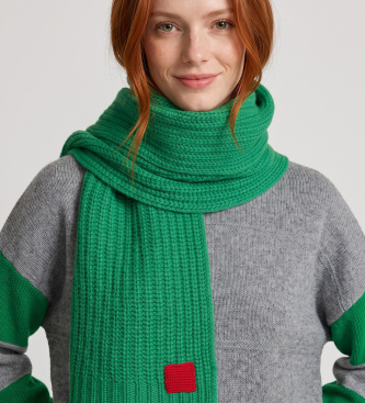 MAX&CO Baccano pure wool scarf in green