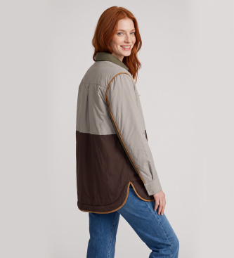 MAX&CO Chaqueta acolchada reversible Domino gris ceniza
