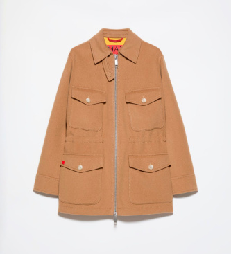 MAX&CO Chaqueta de campo de tejido doble lana Mcoleva beige