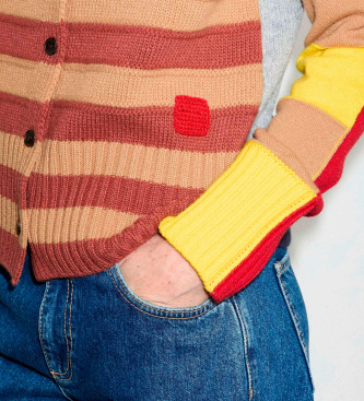MAX&CO Cardigan patchwork à rayures Mcoesordio multicolore