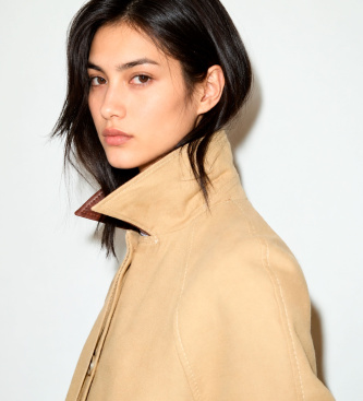 MAX&CO Gabardine de algodão repelente à água Mcoprimo bege