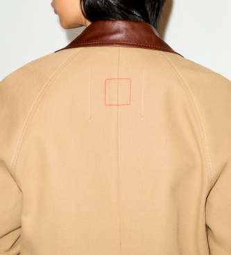 MAX&CO Gabardine de algodão repelente à água Mcoprimo bege