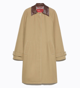 MAX&CO Gabardine de algodão repelente à água Mcoprimo bege