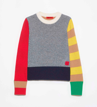 MAX&CO Pull en jersey affiné multicolore