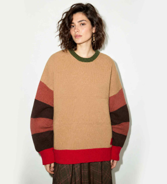 MAX&CO Pull surdimensionné en pure laine camel