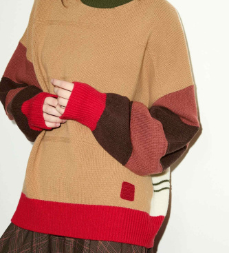 MAX&CO Pull surdimensionné en pure laine camel