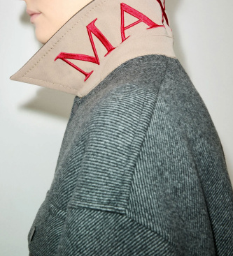 MAX&CO Sobrecamisa de tejido doble en mezcla de lana Mcohackdouble gris