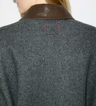 MAX&CO Sobrecamisa de tejido doble en mezcla de lana Mcohackdouble gris