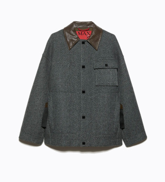MAX&CO Sobrecamisa de tejido doble en mezcla de lana Mcohackdouble gris