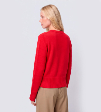 MAX&CO Mcocapo red textured wool sweater