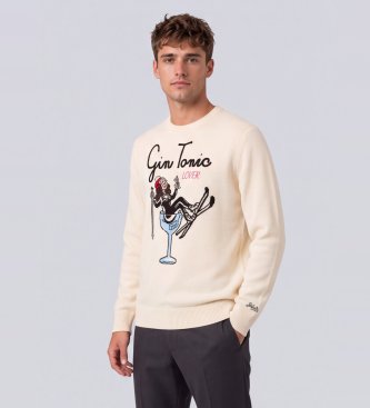 MC2 Saint Barth Maglione in maglia con girocollo beige