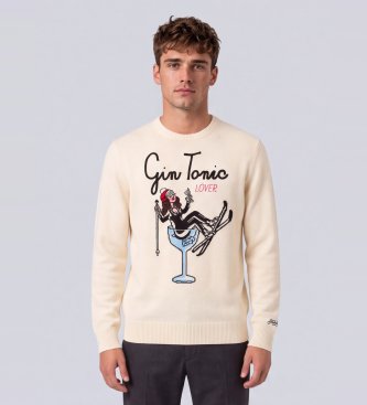 MC2 Saint Barth Maglione in maglia con girocollo beige