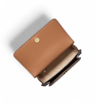 Michael Kors Borsa a tracolla grande Claire con logo, marrone