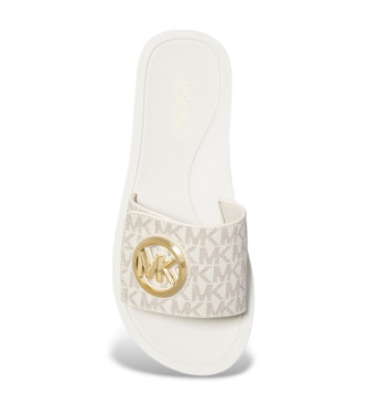 Michael Kors Tongs de charme blanches