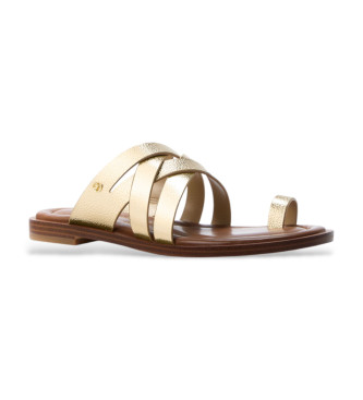 Michael Kors Golden Sun-sandaler i lder