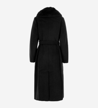 Michael Kors Abrigo Bata Belted Robe Negro