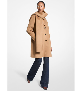 Michael Kors Brown Dfw Coat with scarf Dfw Coat brown