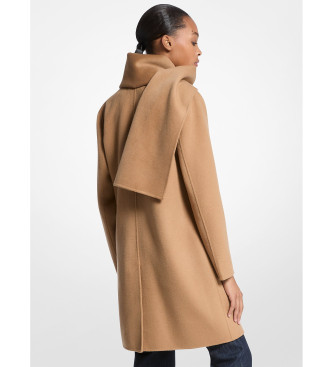 Michael Kors Brown Dfw Coat with scarf Dfw Coat brown