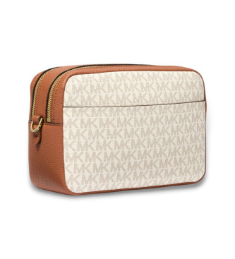 Michael Kors Medium Bryant schoudertas met beige logo