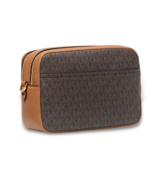 Michael Kors Medium Bryant-skuldertaske med brunt logo