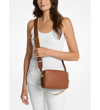 Michael Kors Bryant medium shoulder bag in brown grained leather