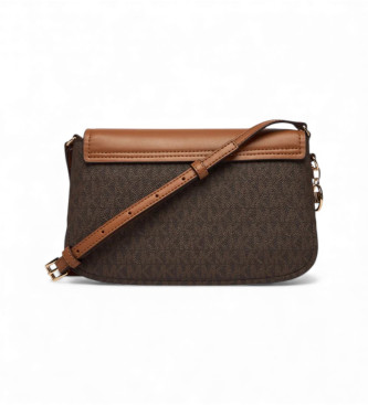 Michael Kors Brun skuldertaske med monogram