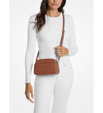 Michael Kors Bandolera para cmara Jet Set pequea de piel marrn