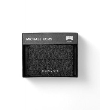 Michael Kors Fine Greyson Denarnica z logotipom črna