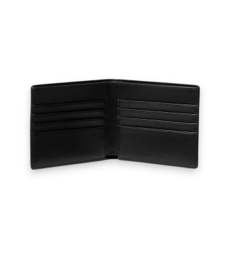 Michael Kors Hudson slim wallet in black grained leather